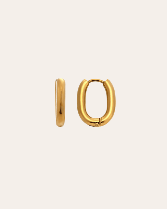 heylove PENDIENTES AROS RECTANGLE HOOPS ACERO