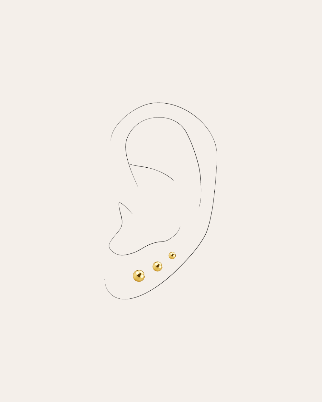 heylove PENDIENTES PENDIENTE BASIC BOLITA