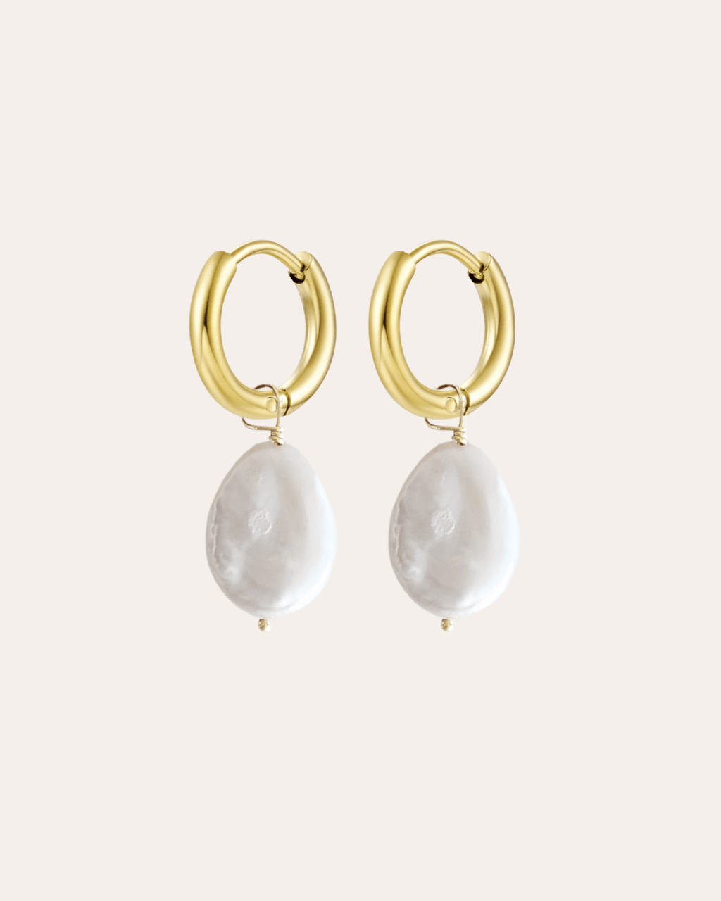 heylove PENDIENTES PENDIENTES AROS ACERO PERLA