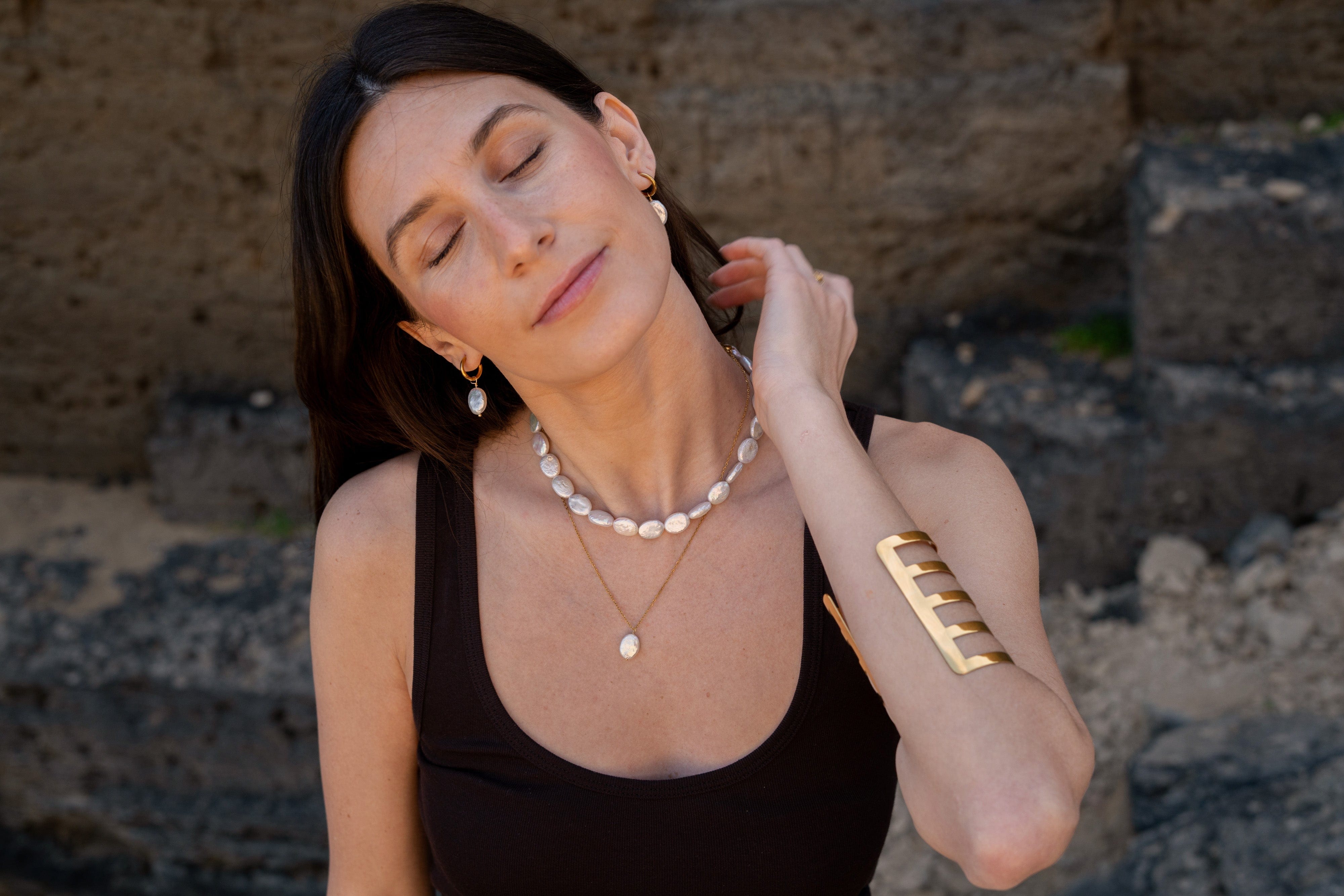 heylove PENDIENTES PENDIENTES AROS ACERO PERLA