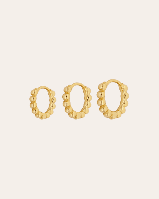 PENDIENTESheylovePENDIENTES MINI BALLS HOOPS 12 13 Y 14 MM | HEYLOVE