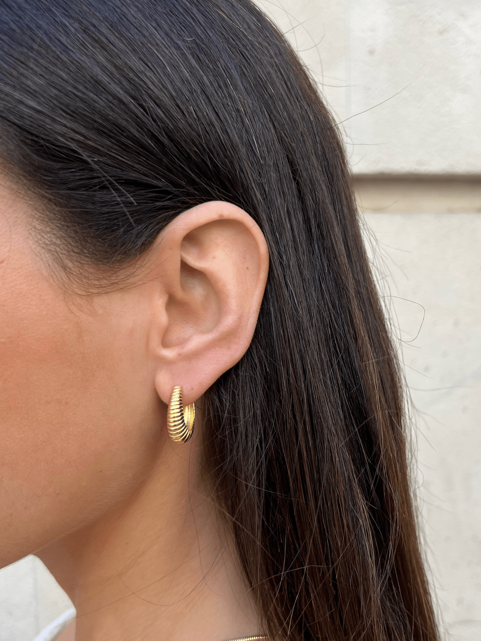 Big wild sand hoop earrings heylove
