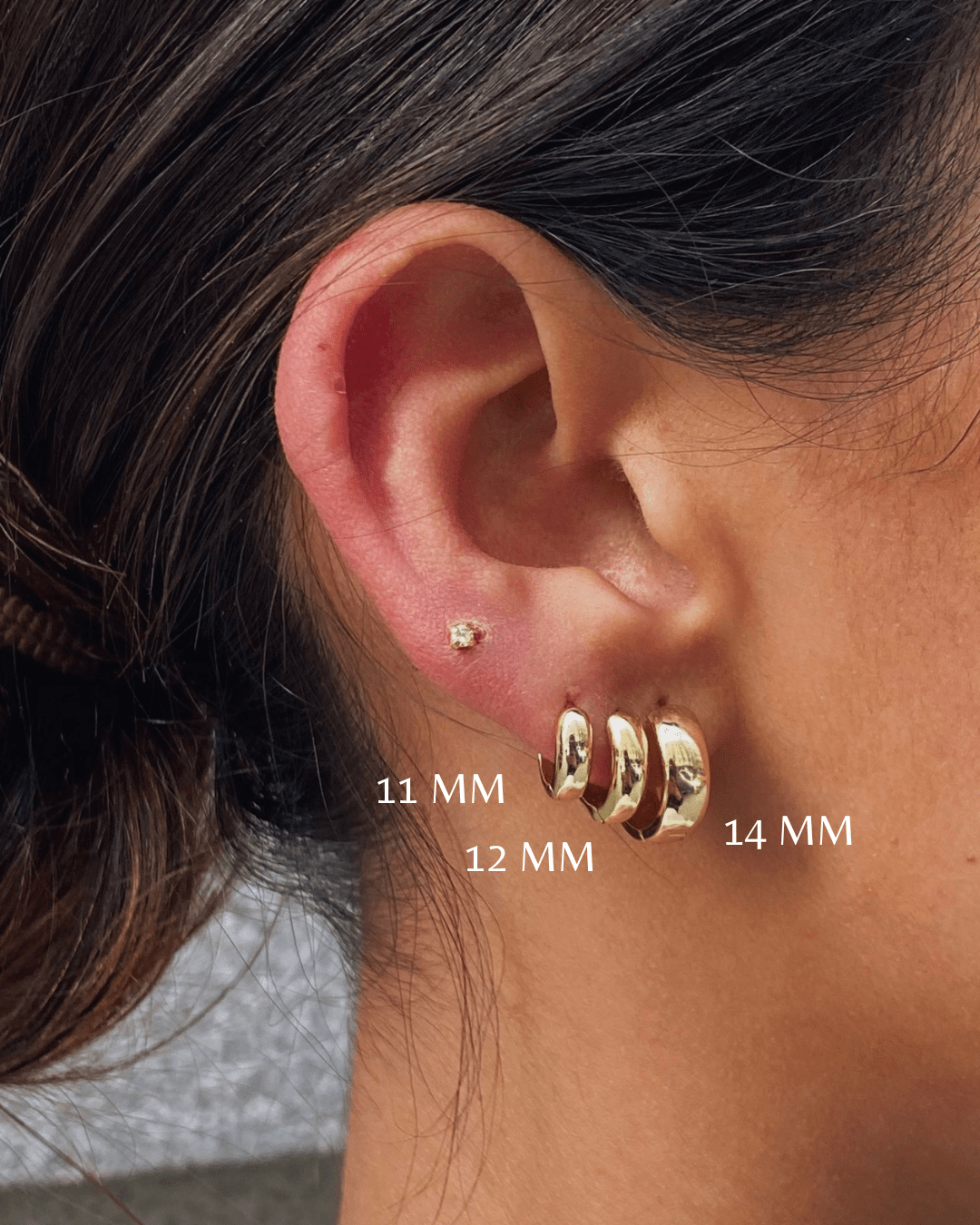 heylove PENDIENTES PENDIENTES CASUAL HOOPS 14 MM