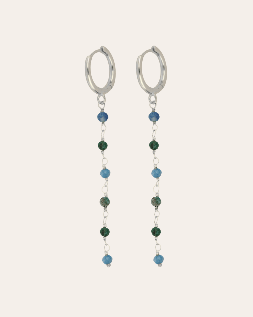 heylove PENDIENTES PENDIENTES CRISOCOLA CHAIN HOOPS