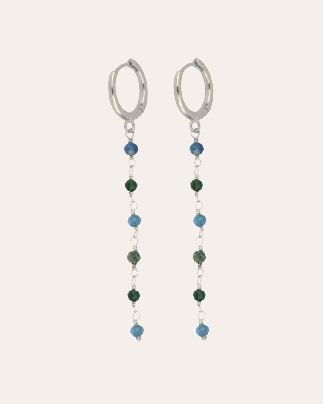 heylove PENDIENTES PENDIENTES CRISOCOLA CHAIN HOOPS