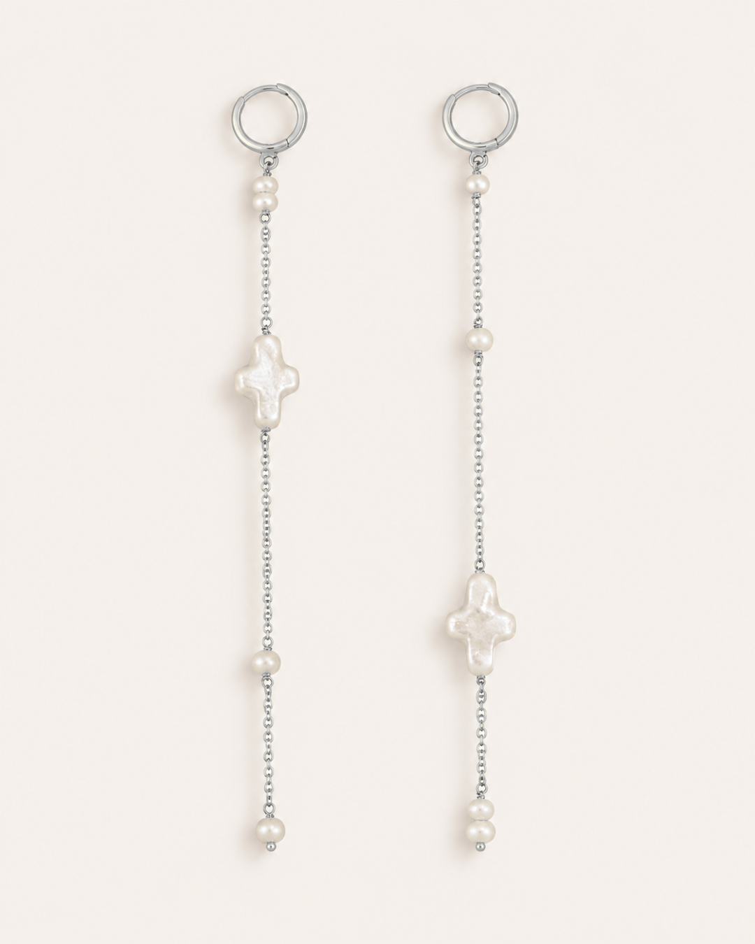 heylove PENDIENTES PENDIENTES CRUZ PERLA LARGO