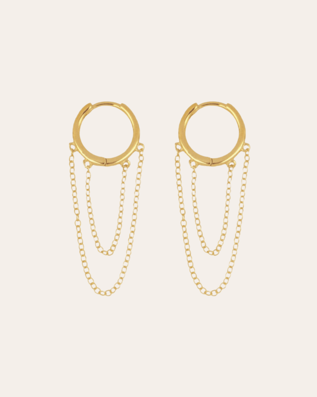 heylove PENDIENTES PENDIENTES DAKOTA DOUBLE CHAIN