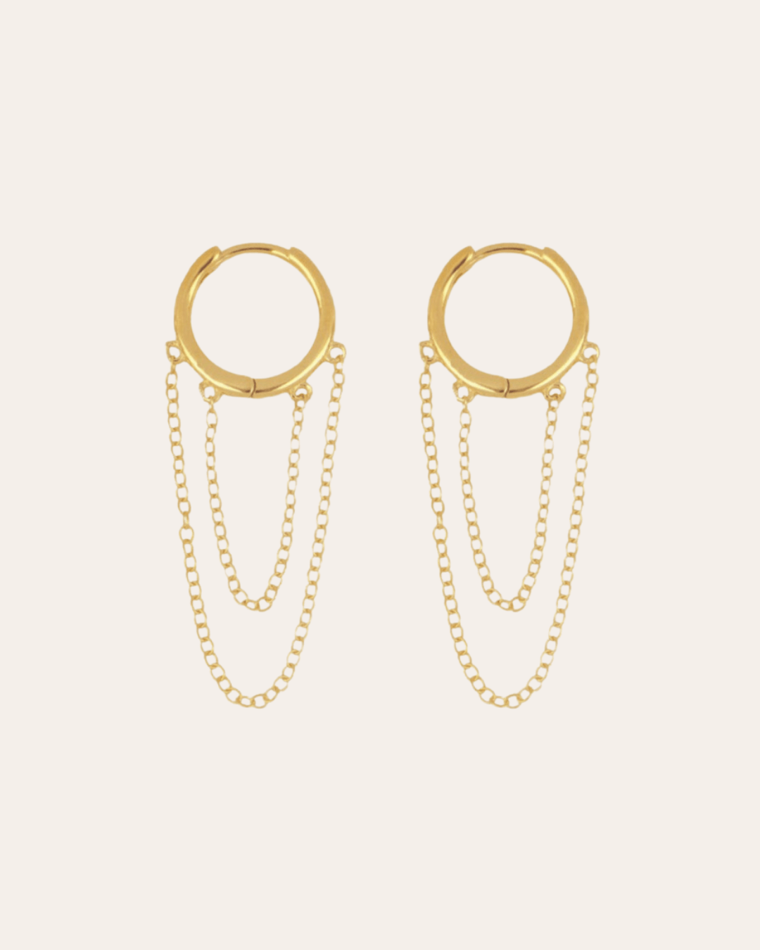 heylove PENDIENTES PENDIENTES DAKOTA DOUBLE CHAIN