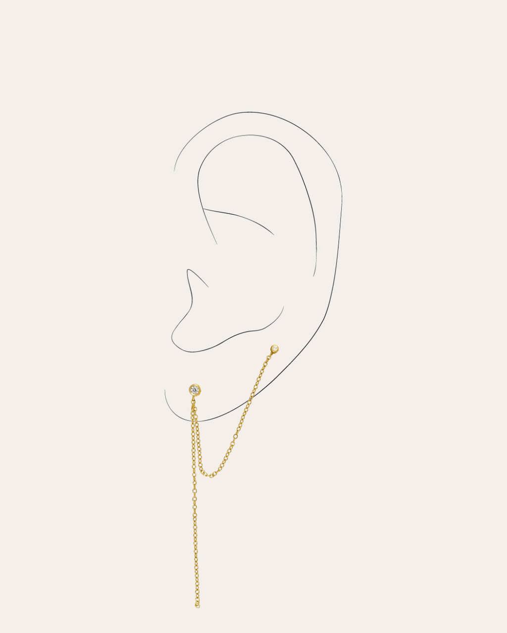heylove PENDIENTES PENDIENTES DOT CADENAS