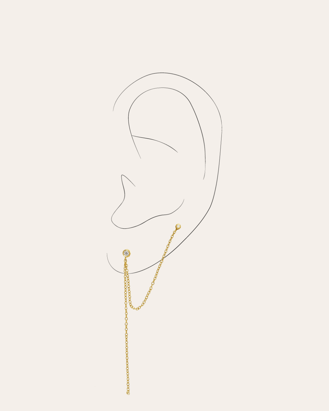 heylove PENDIENTES PENDIENTES DOT CADENAS