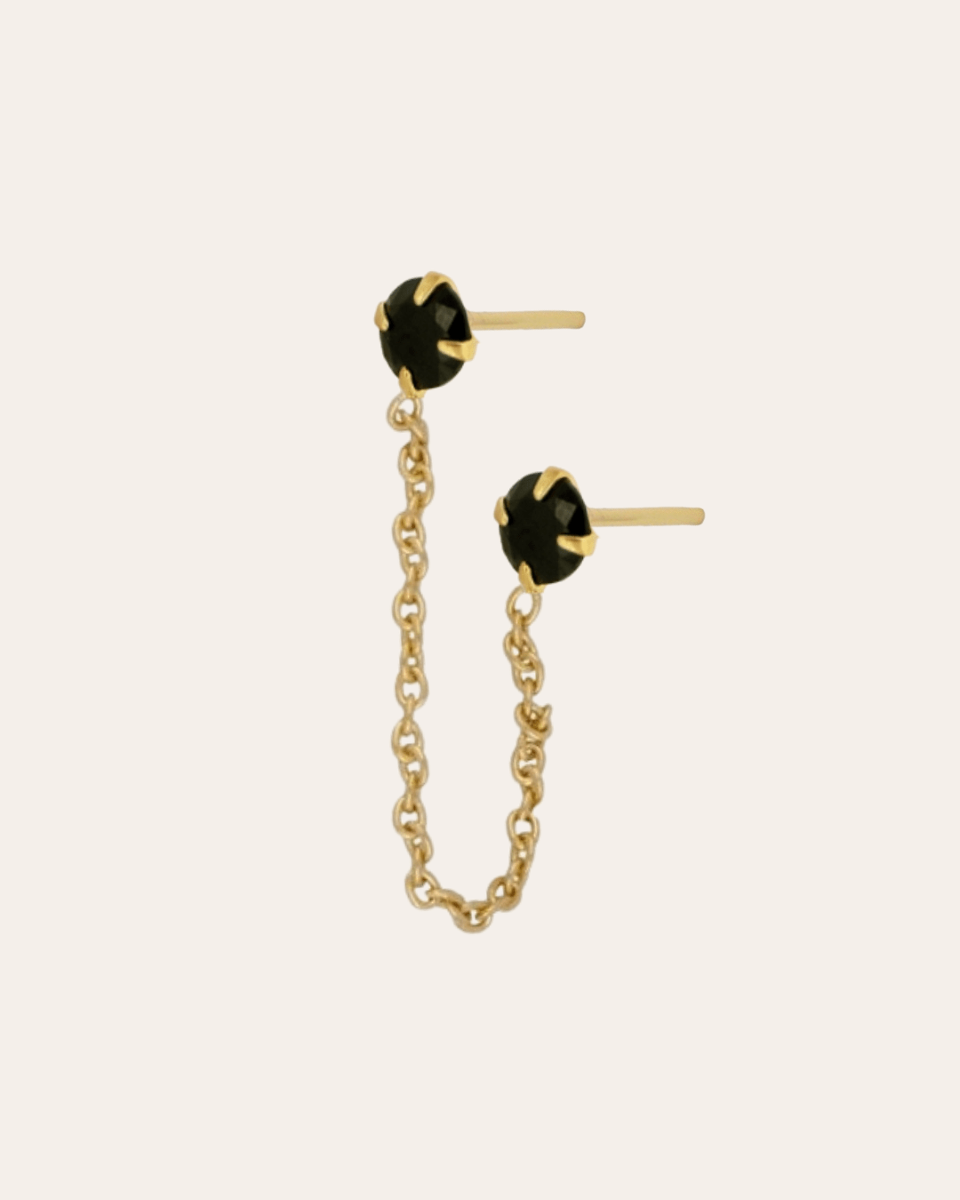 heylove PENDIENTES PENDIENTES DOT DOBLE NEGRO