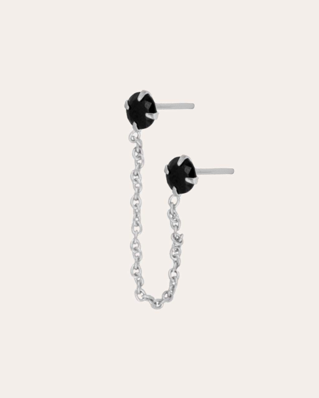 heylove PENDIENTES PENDIENTES DOT DOBLE NEGRO