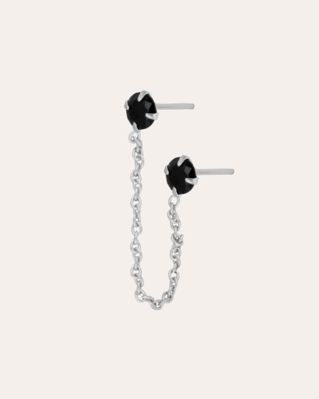heylove PENDIENTES PENDIENTES DOT DOBLE NEGRO