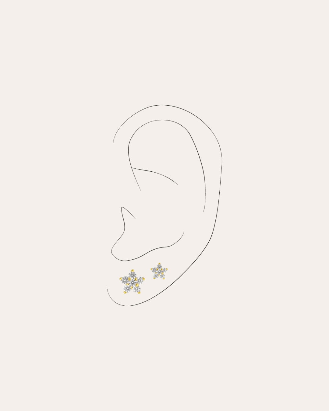 heylove PENDIENTES PENDIENTES ESTRELLA CZ