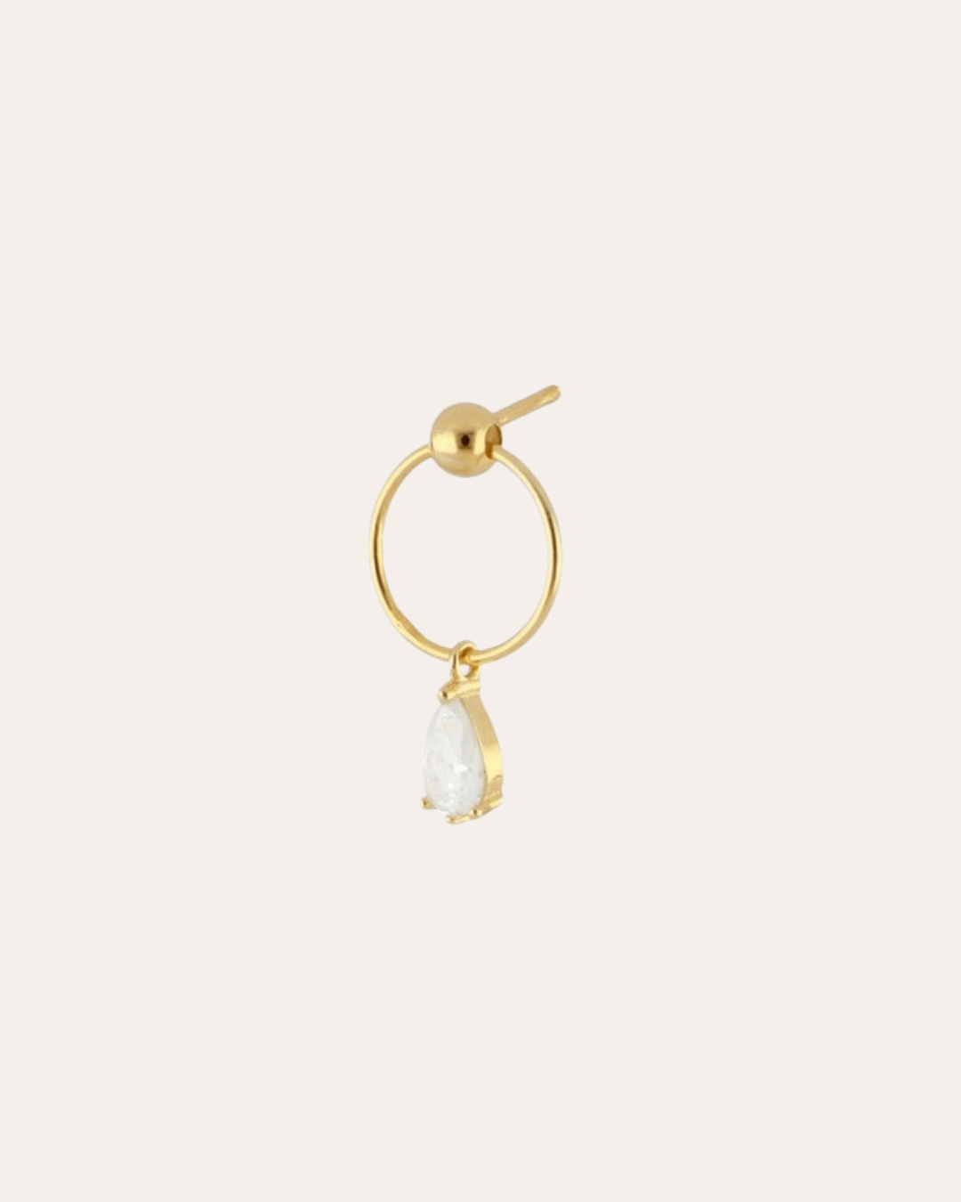 heylove PENDIENTES PENDIENTES FLAT HOOP CZ