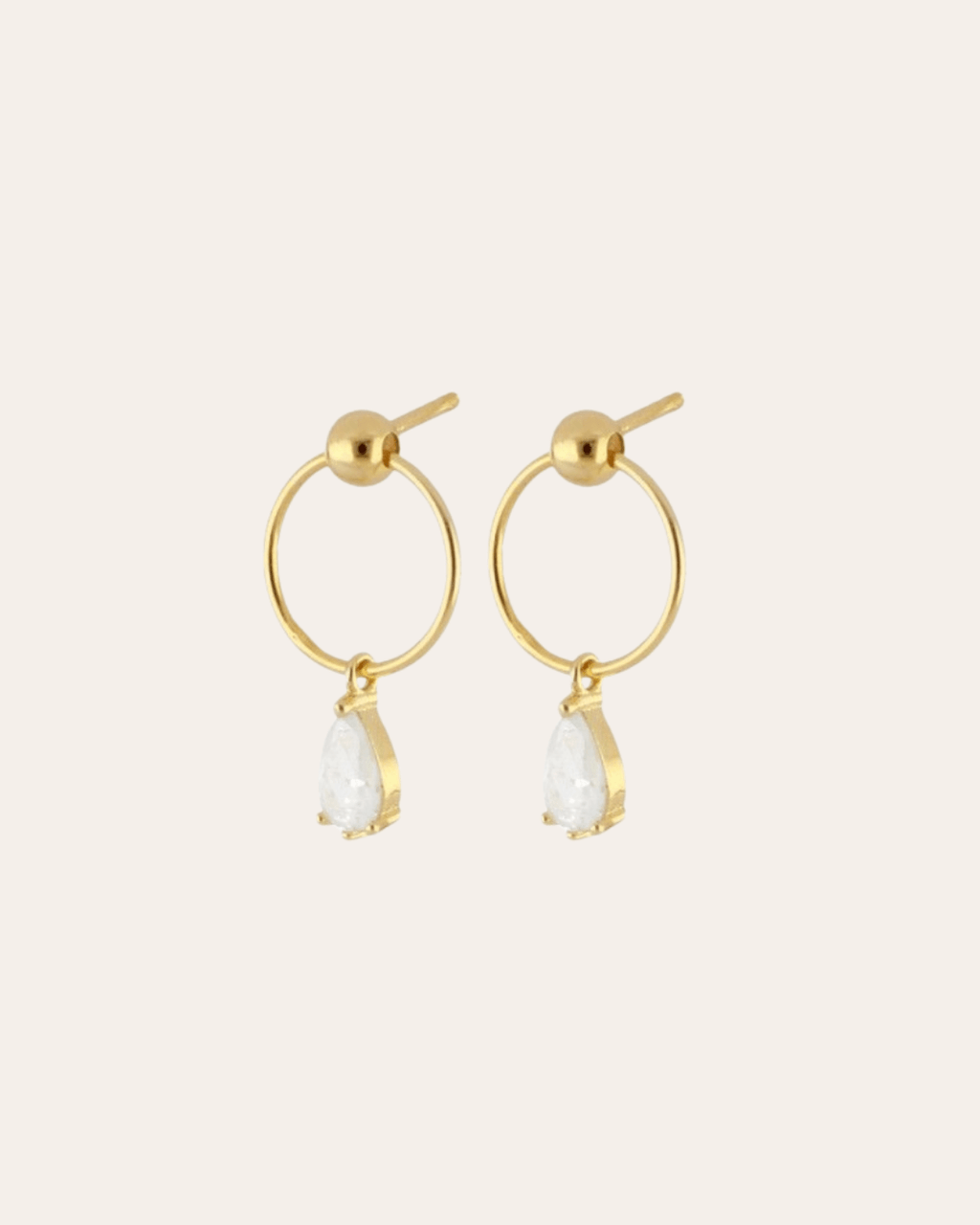 heylove PENDIENTES PENDIENTES FLAT HOOP CZ