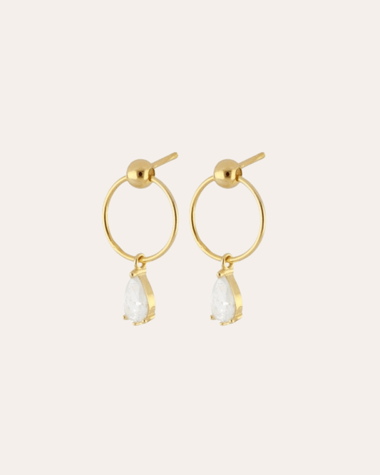 heylove PENDIENTES PENDIENTES FLAT HOOP CZ