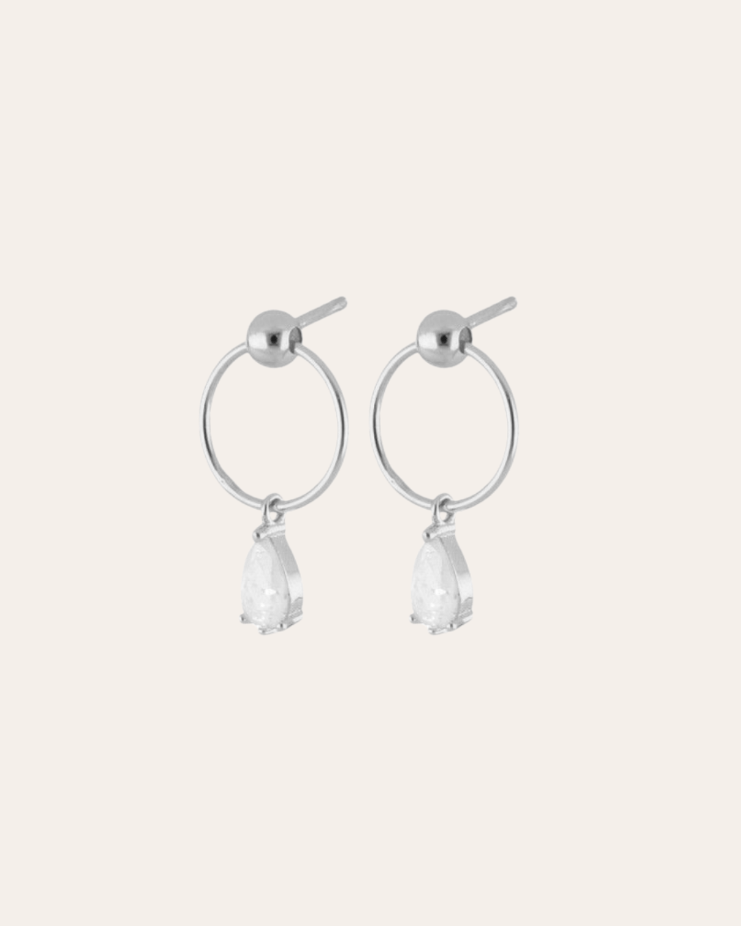 heylove PENDIENTES PENDIENTES FLAT HOOP CZ