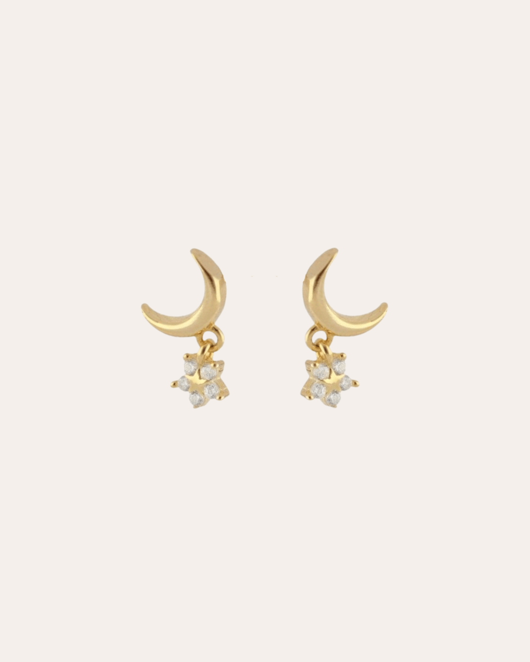 heylove PENDIENTES PENDIENTES LUNA Y ESTRELLA CZ