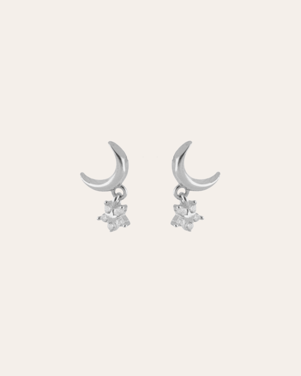 heylove PENDIENTES PENDIENTES LUNA Y ESTRELLA CZ