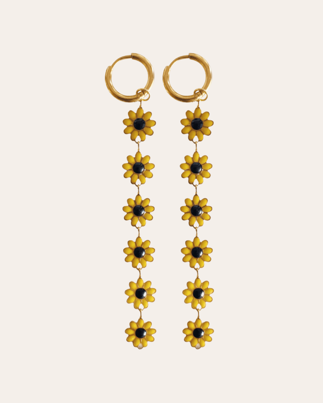 heylove Pendientes PENDIENTES MARGARITAS BLACK