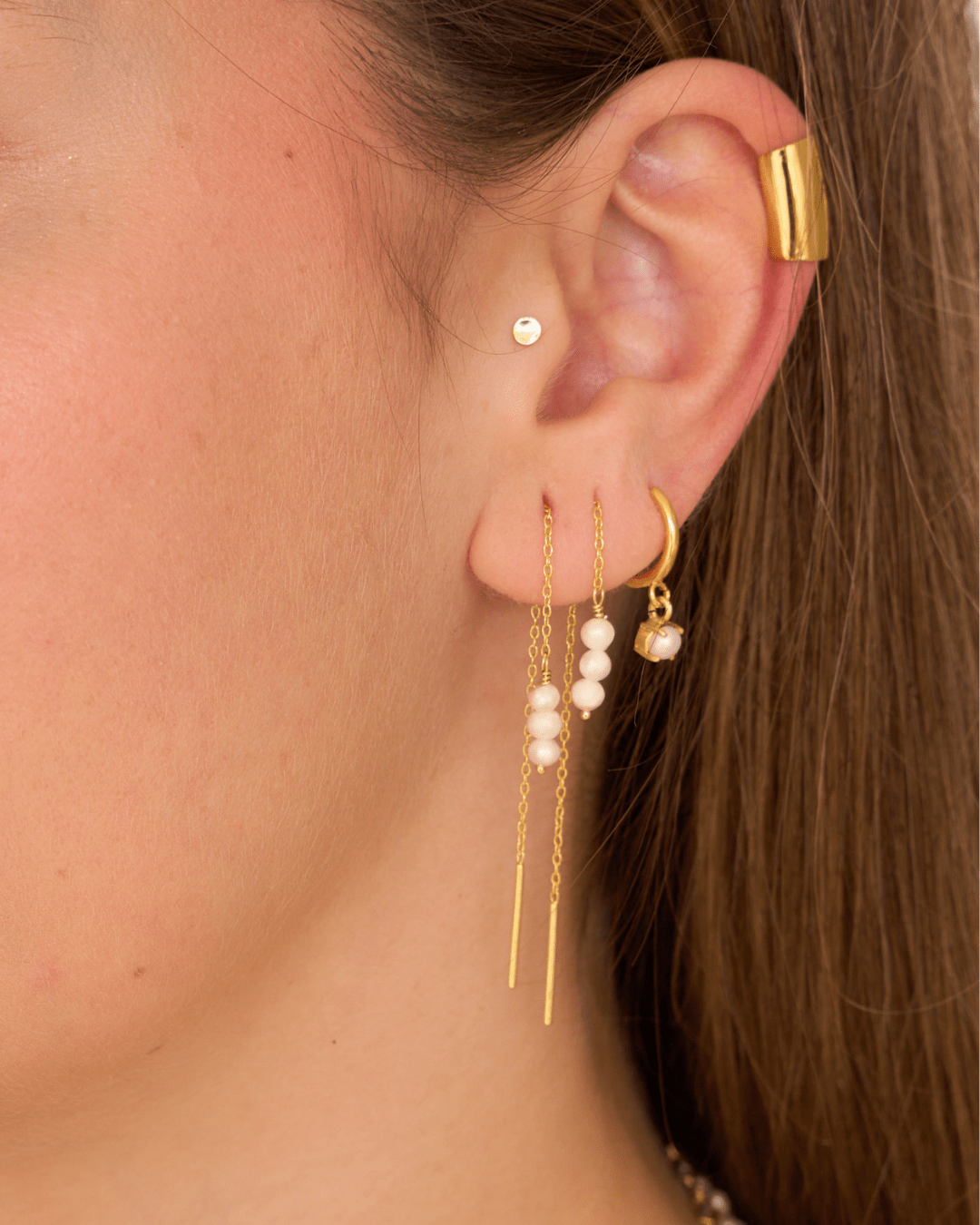 heylove PENDIENTES PENDIENTES MERMAID PERLA SIMPLE