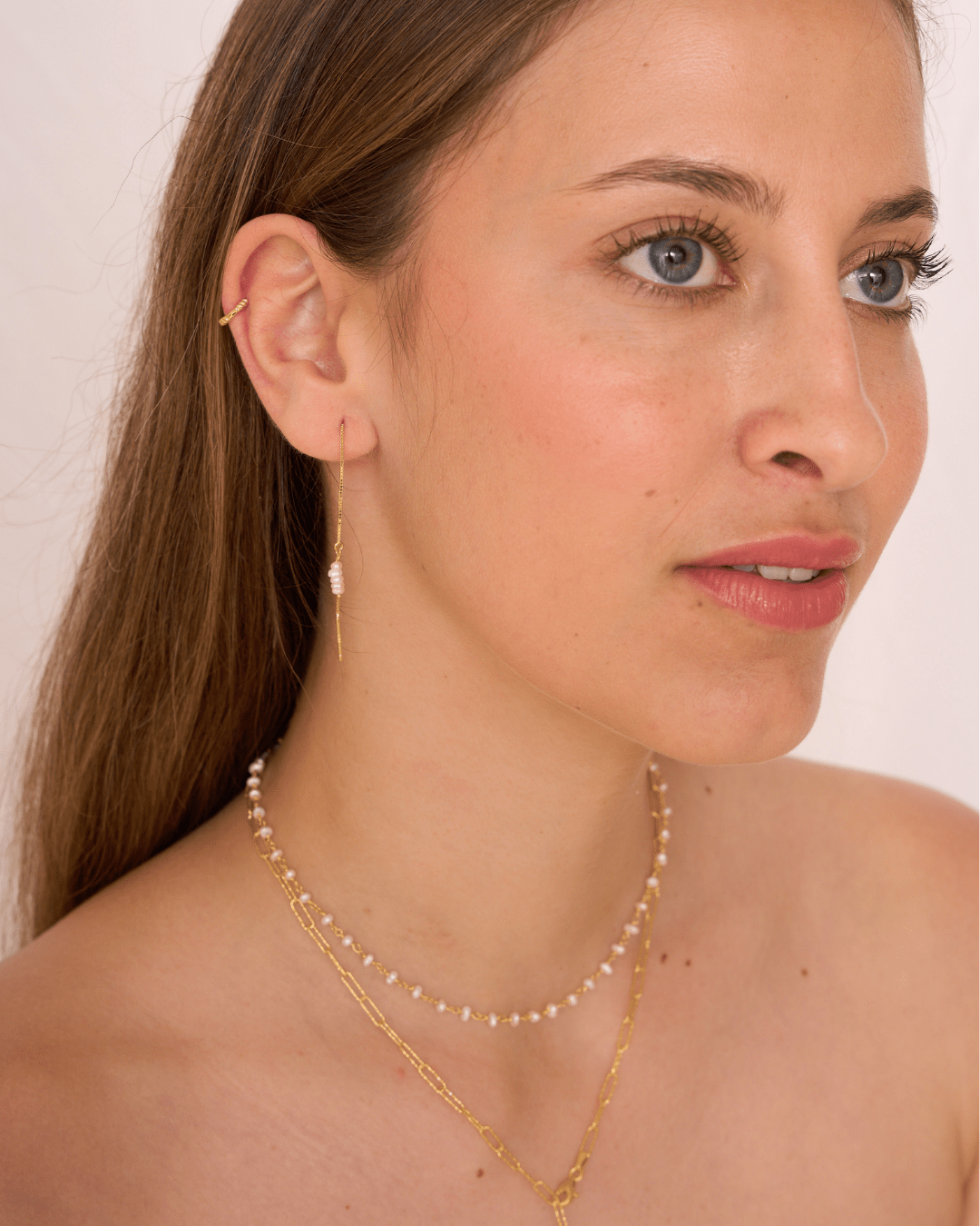heylove PENDIENTES PENDIENTES MERMAID PERLA VENECIANA