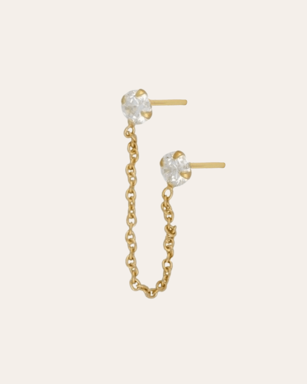heylove PENDIENTES PENDIENTES MINI DOT BLANCO DOBLE