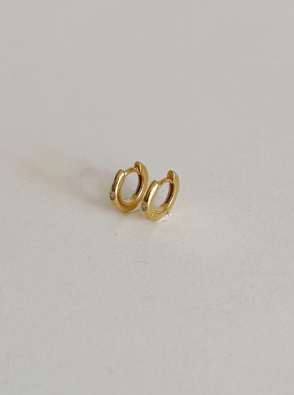 heylove PENDIENTES PENDIENTES MINI HOOPS DOT CZ 10 MM