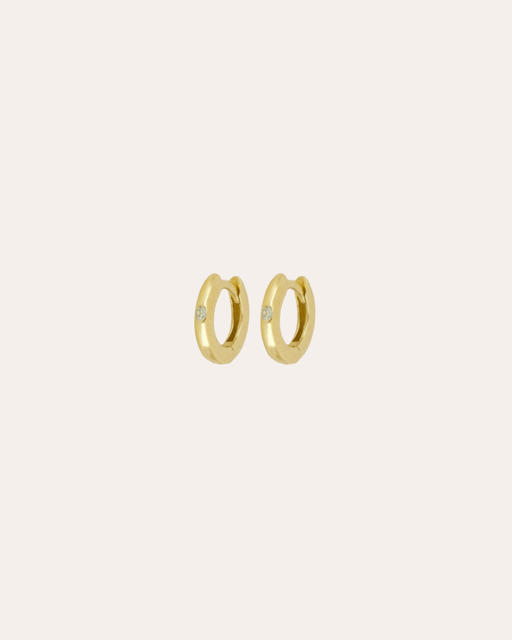 heylove PENDIENTES PENDIENTES MINI HOOPS DOT CZ 9 MM