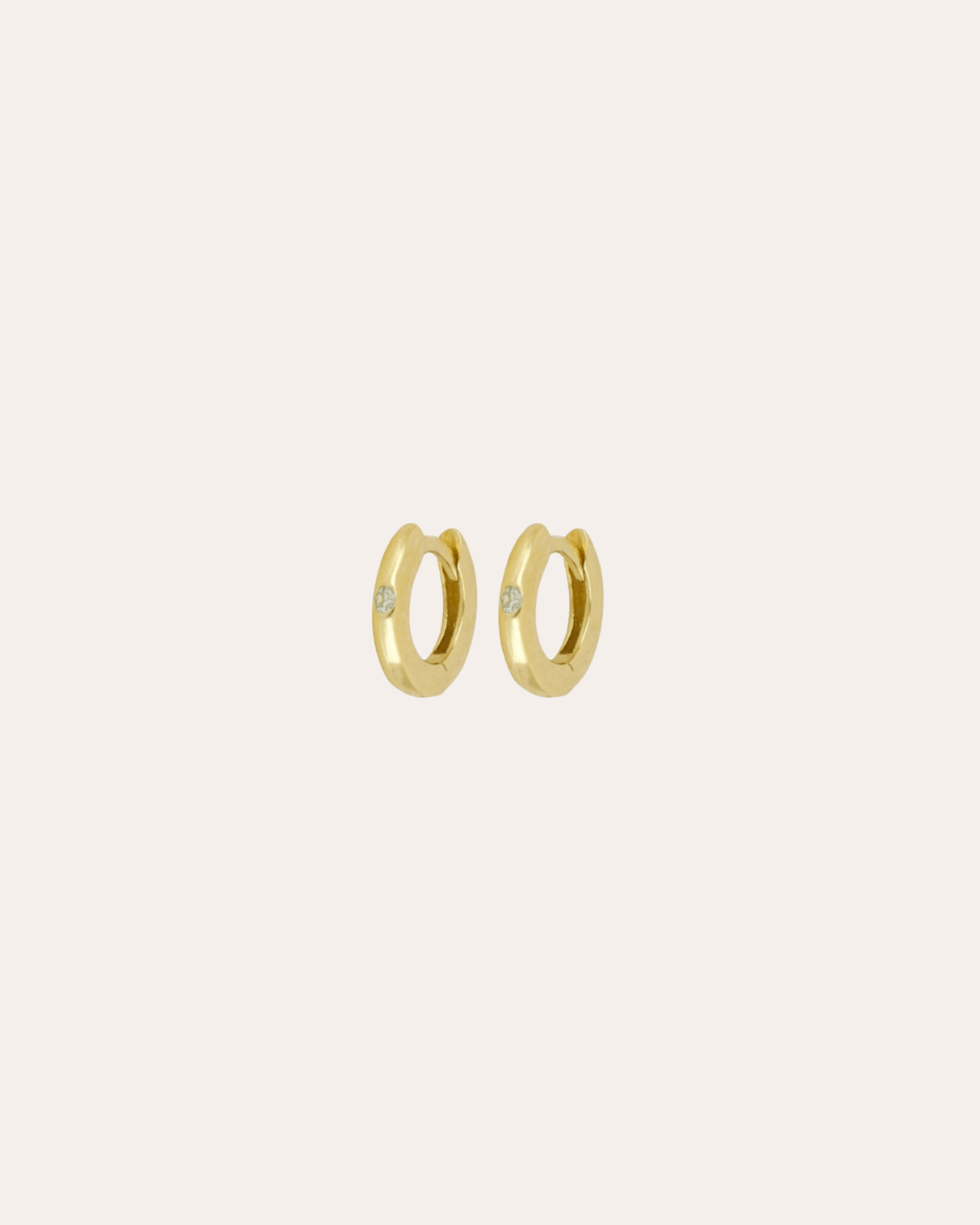 heylove PENDIENTES PENDIENTES MINI HOOPS DOT CZ 9 MM