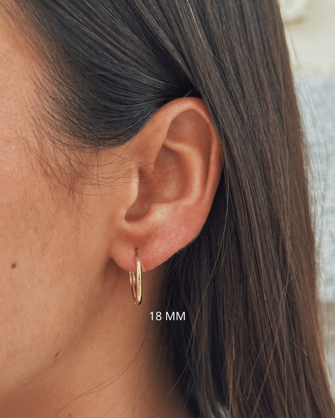 Thin mini hoop earrings shop