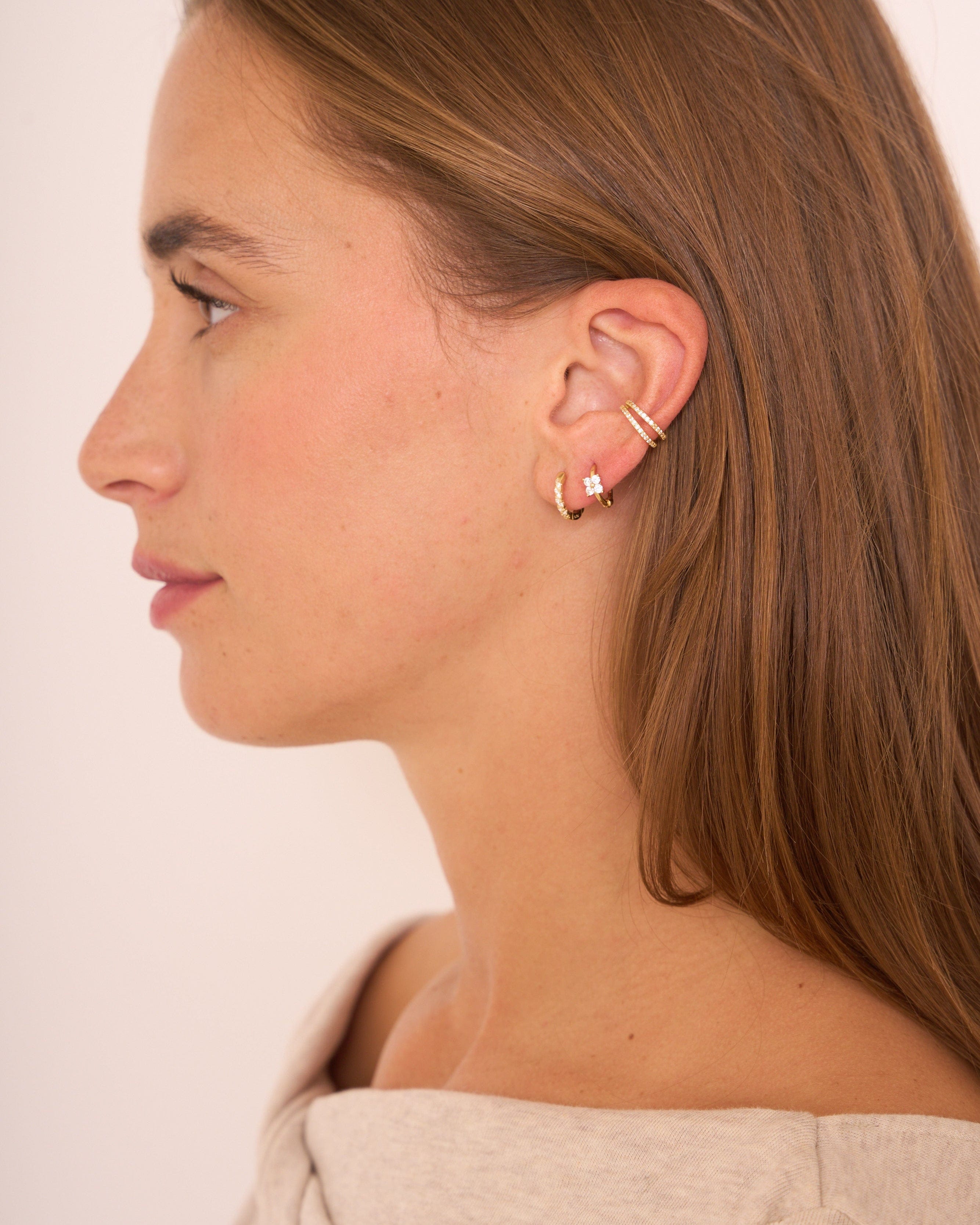 heylove PENDIENTES PENDIENTES MINI HOOPS SQUARE CZ