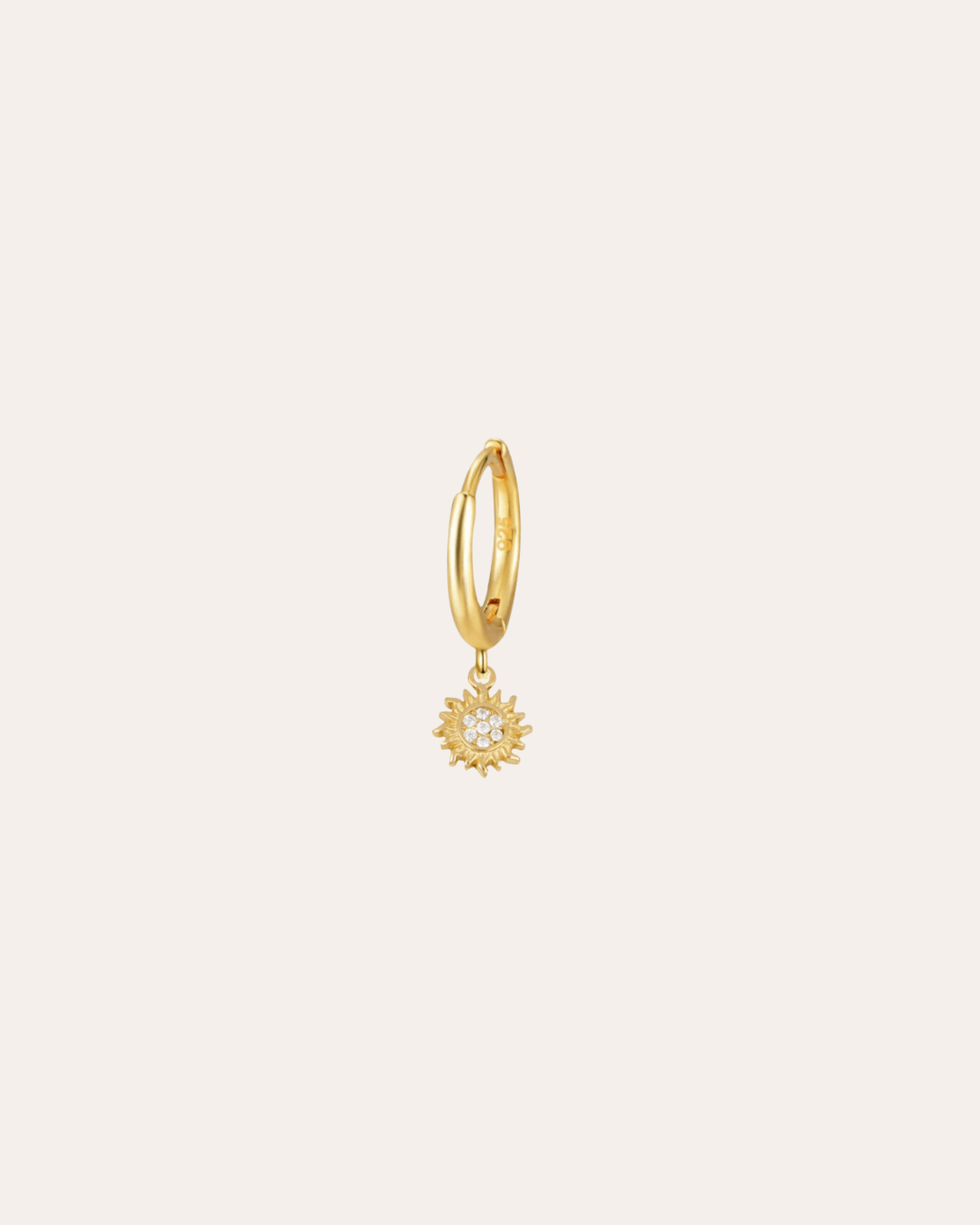 PENDIENTESheylovePENDIENTES MINI HOOPS SUN CZ | HEYLOVE