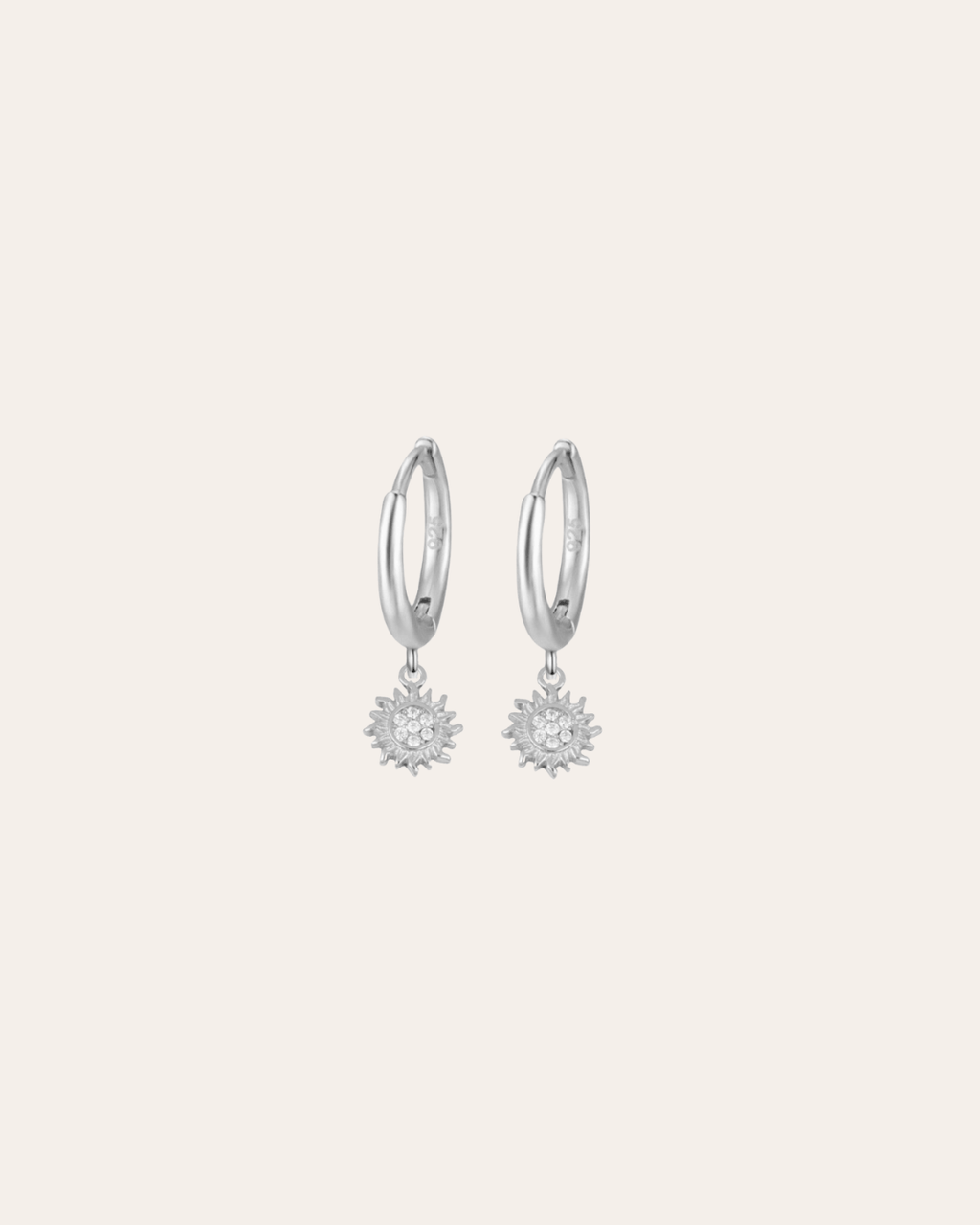 PENDIENTESheylovePENDIENTES MINI HOOPS SUN CZ | HEYLOVE