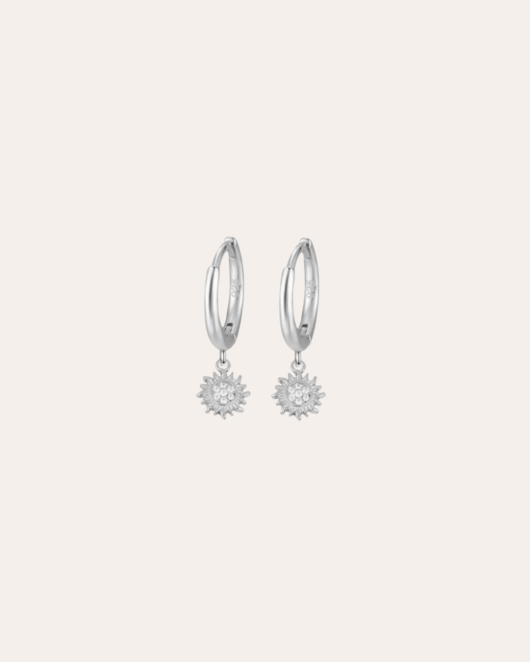 PENDIENTESheylovePENDIENTES MINI HOOPS SUN CZ | HEYLOVE