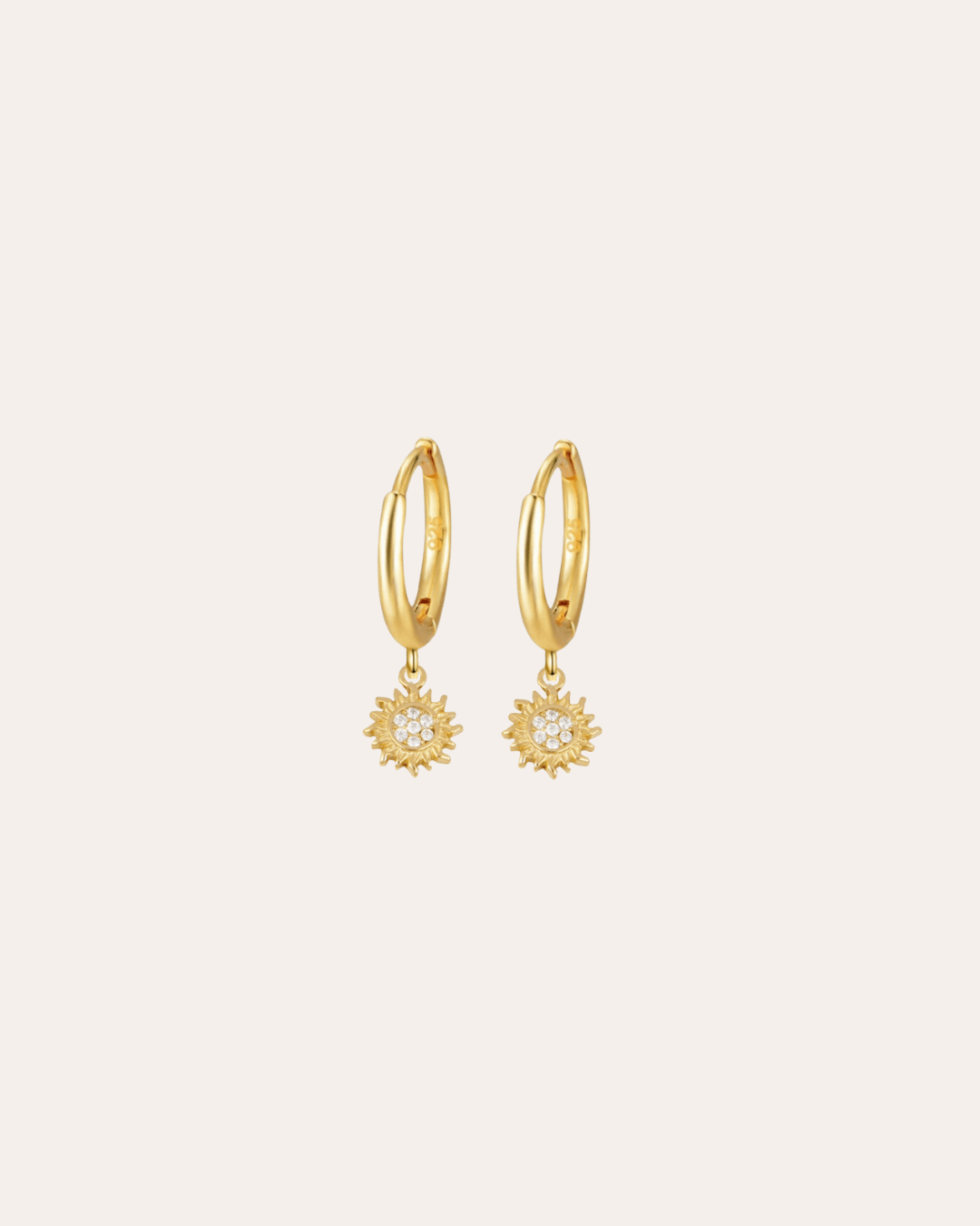 PENDIENTESheylovePENDIENTES MINI HOOPS SUN CZ | HEYLOVE