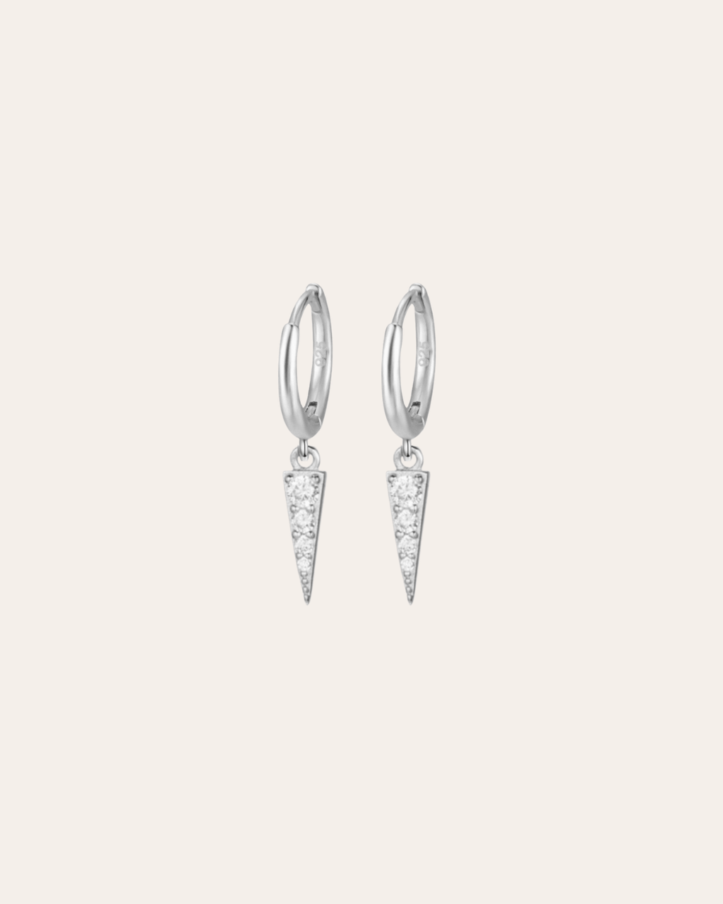 heylove PENDIENTES PENDIENTES MINI HOOPS TRIANGLE CZ