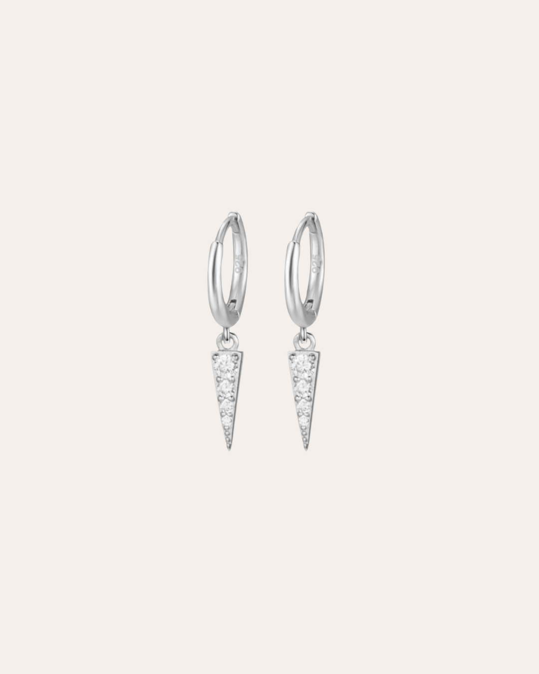 heylove PENDIENTES PENDIENTES MINI HOOPS TRIANGLE CZ