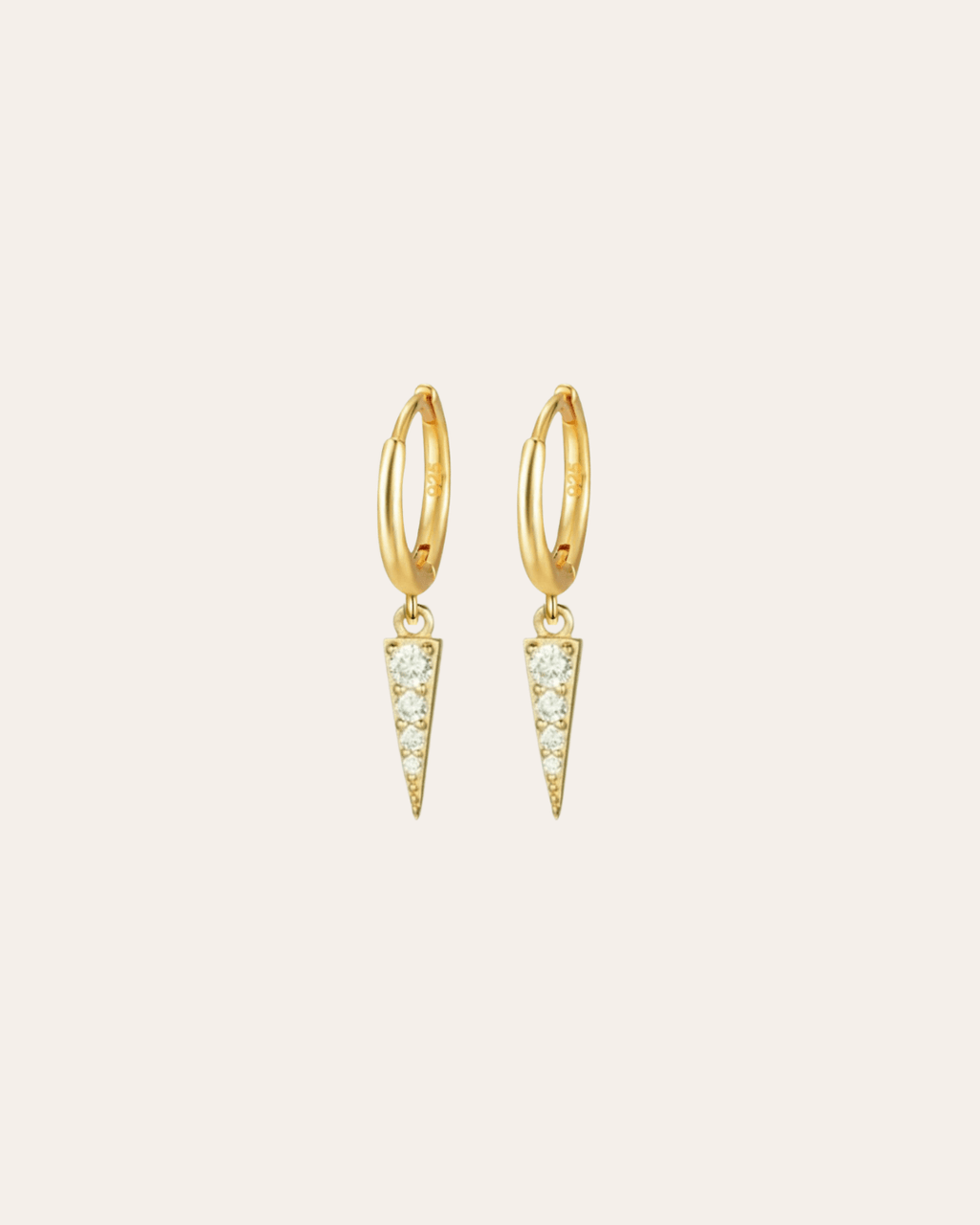 heylove PENDIENTES PENDIENTES MINI HOOPS TRIANGLE CZ