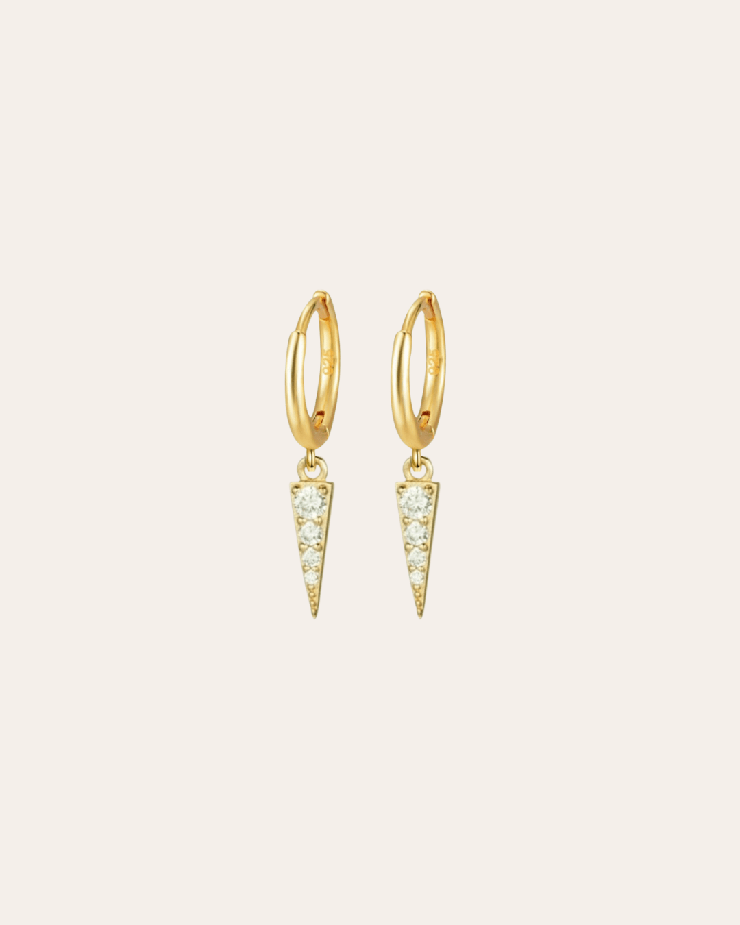 heylove PENDIENTES PENDIENTES MINI HOOPS TRIANGLE CZ