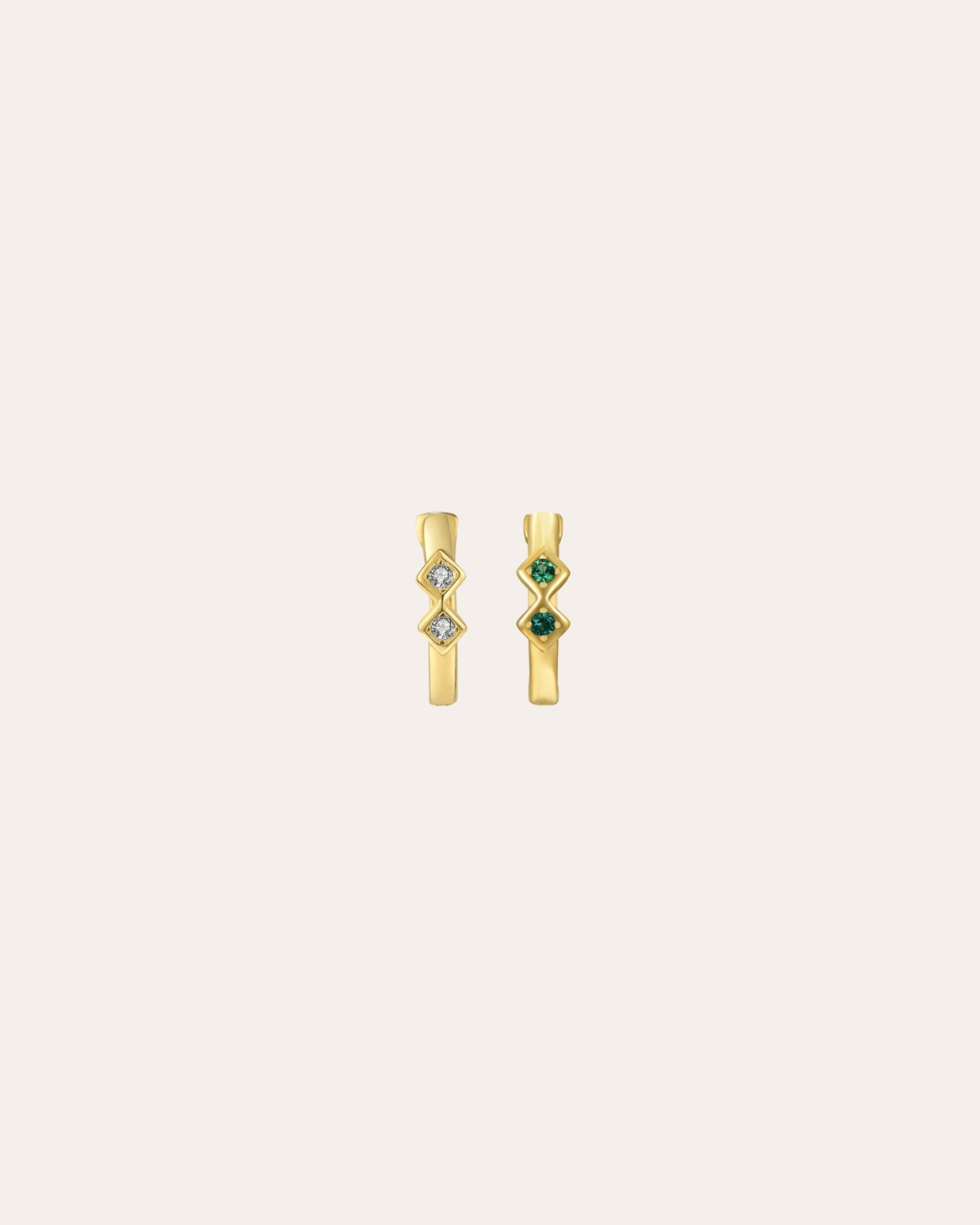 heylove PENDIENTES PENDIENTES MINI ROMBOS HOOPS