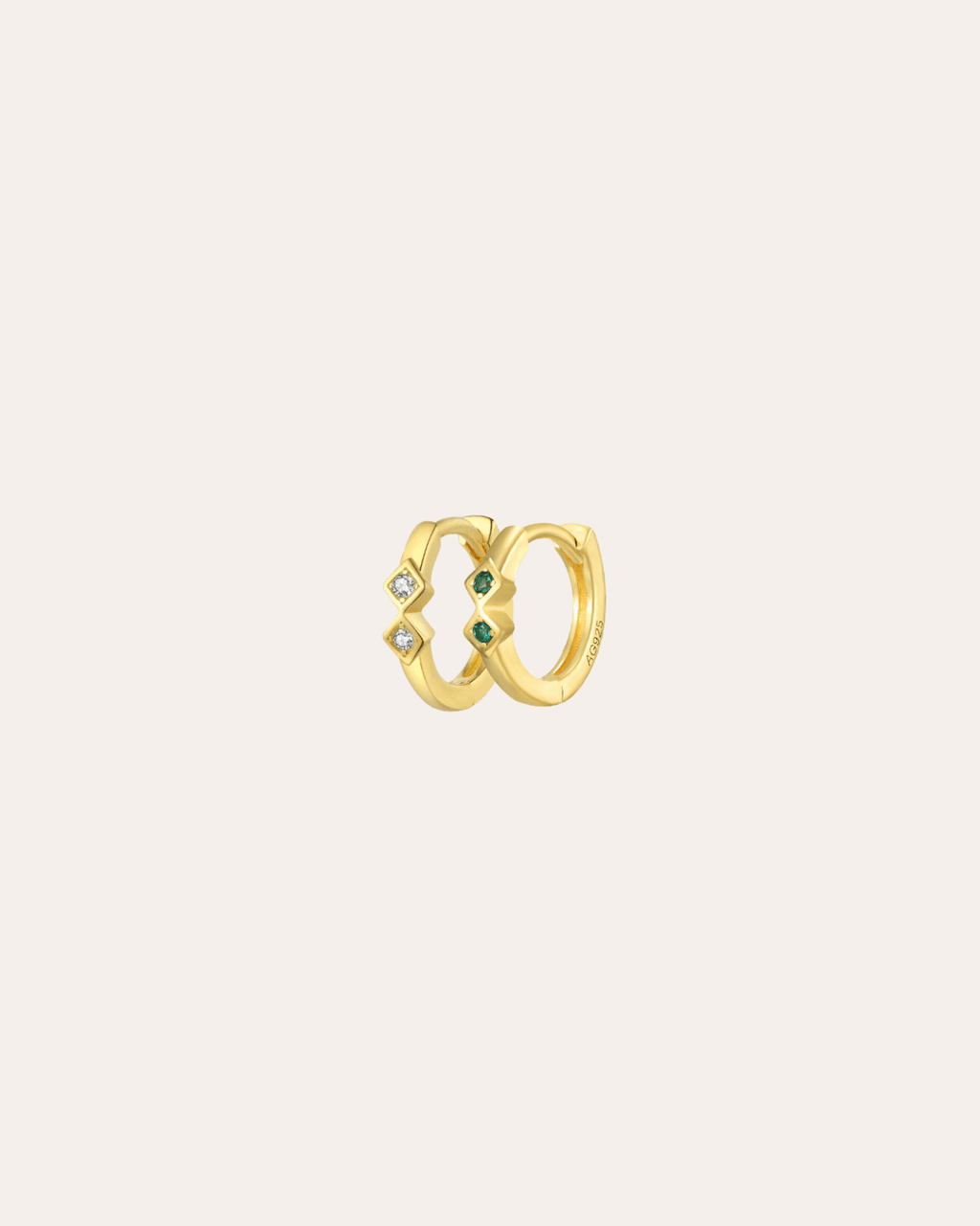heylove PENDIENTES PENDIENTES MINI ROMBOS HOOPS