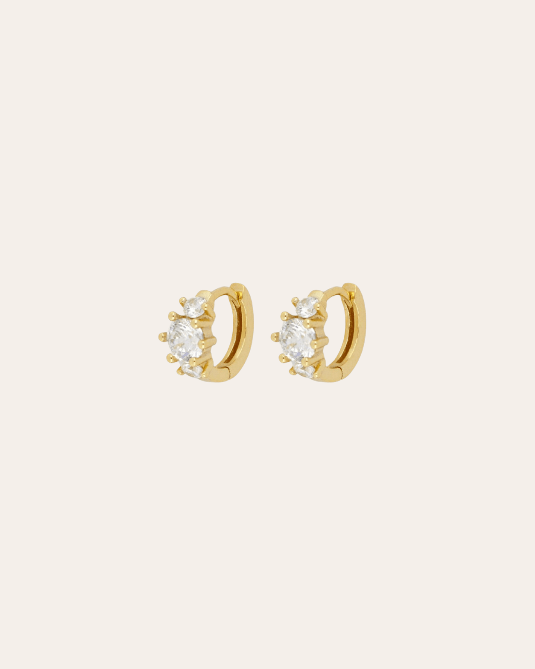 heylove PENDIENTES PENDIENTES MINI TRIPLE CZ HOOPS