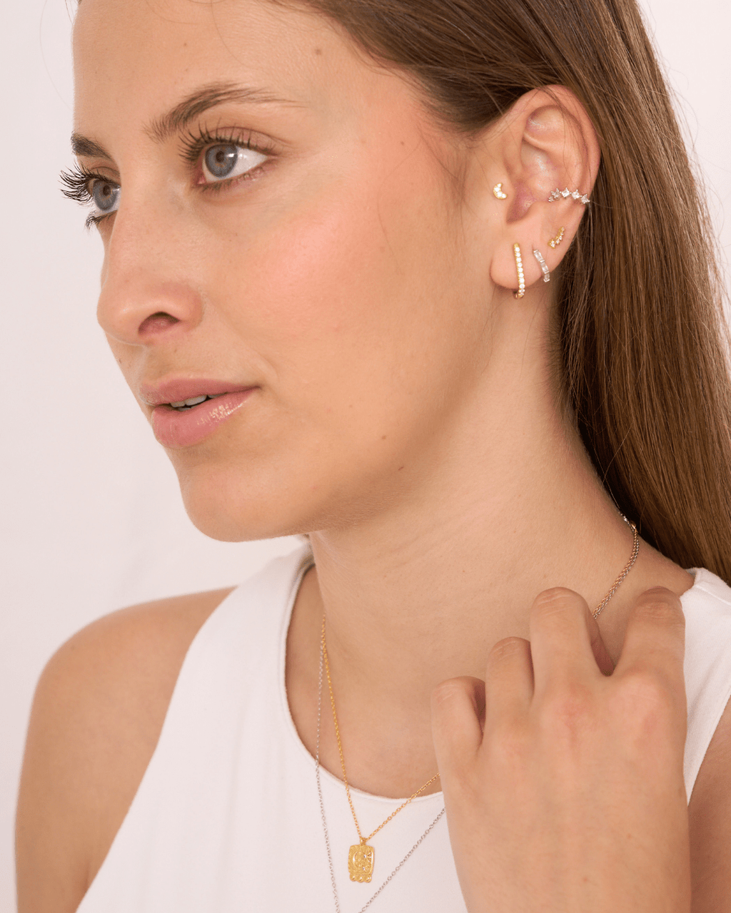 heylove PENDIENTES PENDIENTES OVAL LINE