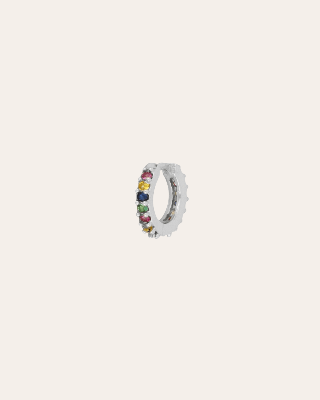 heylove PENDIENTES PENDIENTES RAINBOW CZ HOOPS