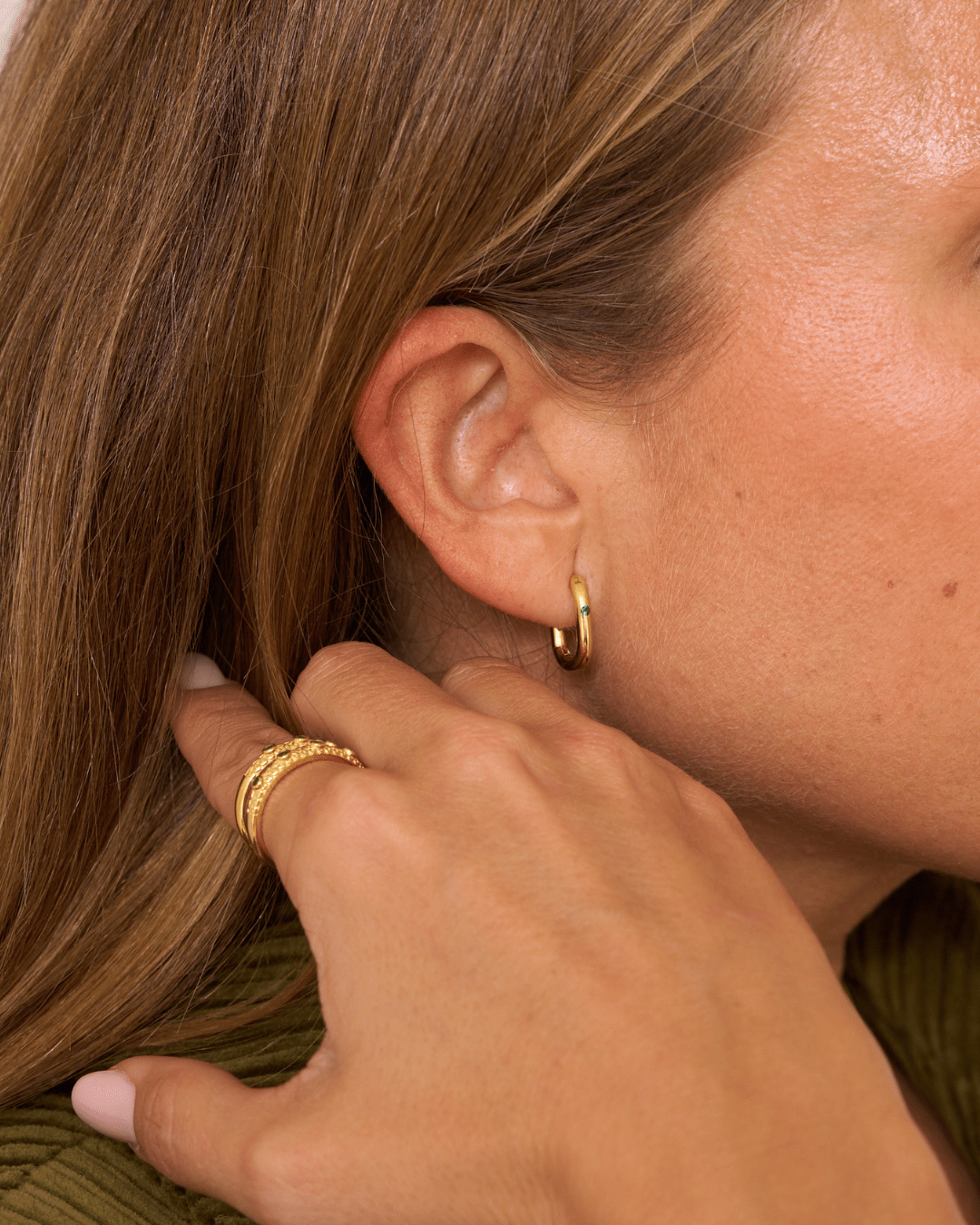 heylove PENDIENTES PENDIENTES RECTANGLE CZ HOOPS