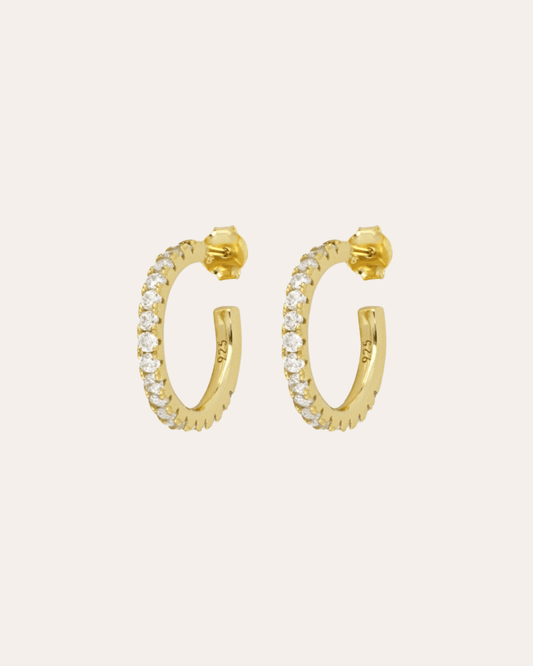 heylove PENDIENTES PENDIENTES RIO WHITE HOOPS