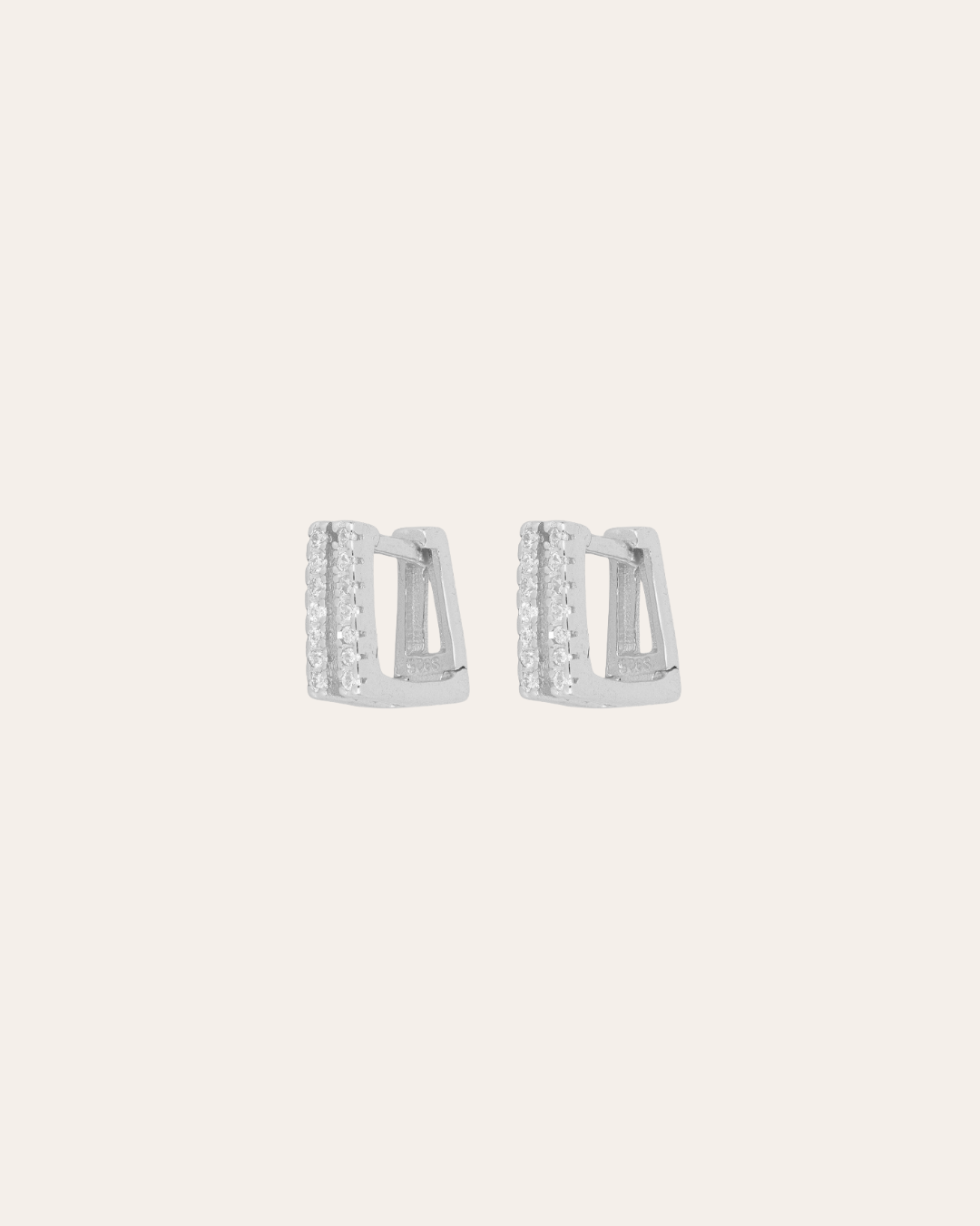 heylove PENDIENTES PENDIENTES RIVIERE SQUARE DOBLE
