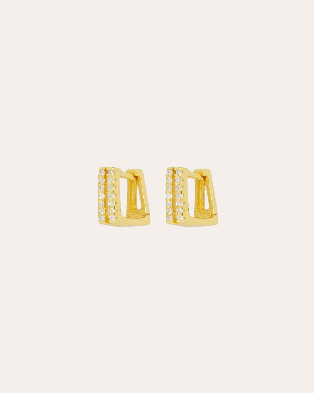 heylove PENDIENTES PENDIENTES RIVIERE SQUARE DOBLE